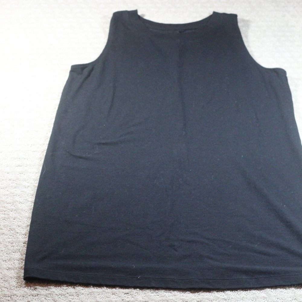 A New Day Size XL Black Sleeveless Knit Tank Dress Women's Pullover Round Neck